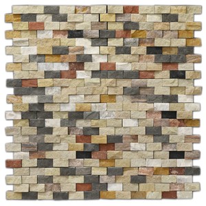 NATURAL STONE WALL CLADDING TILES | RS.205 Sq./Ft | SIZE : 300x300mm | MIX INTERLICK MOSAIC