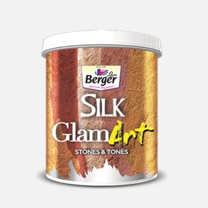 SILK GlamArt STONES AND TONES BERGER PAINTS | RS.1860 PER/BUCKET | SIZE : 4 LTR