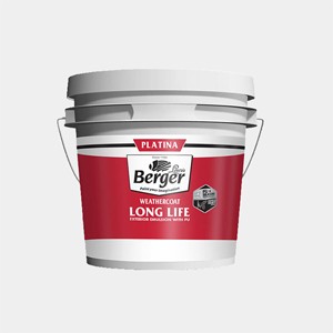 PLATINA WEATHER COAT LONG LIFE BERGER PAINTS | RS.4200 PER/BUCKET | SIZE : 20 LTR