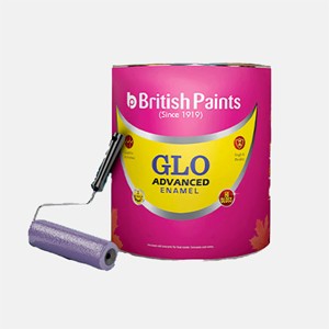 BRITISH PAINT GLO ADVANCED  ENAMEL | RS.4250 PER/BUCKET | SIZE : 20 LTR