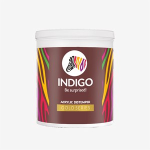 ACRYLIC DISTEMPER INDIGO PAINTS (Gold Series) | RS.1599 PER/BUCKET | SIZE : 20 LTR