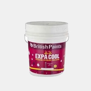 WHITE EXPA COOL PREMIUM EXTERIOR EMULSION BRITISH PAINT | RS.3700 PER/BUCKET | SIZE : 20 LTR