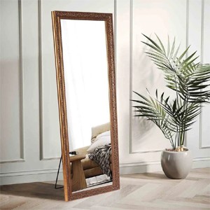 Gold Glass & Fiber Floor Mirror,Rs.7,800 Per/Piece