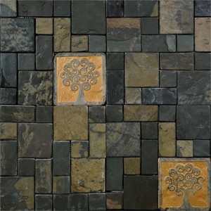 WALL CLADDING  TILES WITH NATURAL STONE | RS.260 Sq./Ft | SIZE :  300x300mm